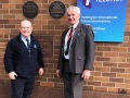 John Sarkissian and Jim Simpson on Oxford St at unveiling of Apollo 11 Plaque Paddington ITC