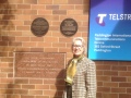 Dagmar-in-front-of-Intl-Gateway-Exchange-50th-Anniversary-Apollo11
