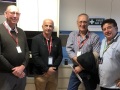 Apollo 11 Plaque Unveiling Paddington ITC pictired Orm Butler, Carlo Vigliant, George Woloszuk and Alfio Vitaliti