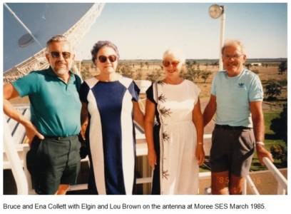 Bruce and Ena Collett with Elgin and Lou Brown 1985