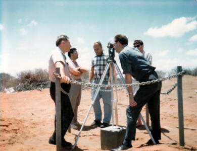 CVN 05 OTC(A)- Page Communications Meeting, Nov 1966 L-R, Ron Knightley OTC, Jim Green And Bob Kuhn (Page), Guntis Berzins And Don Kennedy (OTC)