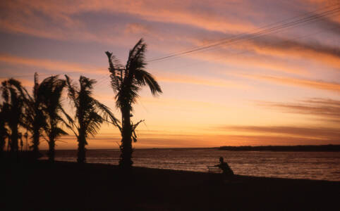 CVN 63 Sunset By The Ocean