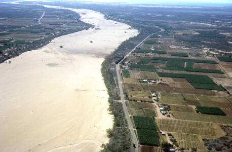 CVN 65 Dry Gascoyne River - Aerial View