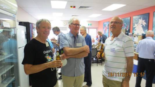 Perth AGM and Luncheon Nov 2019 Kevin, Paul & Jim