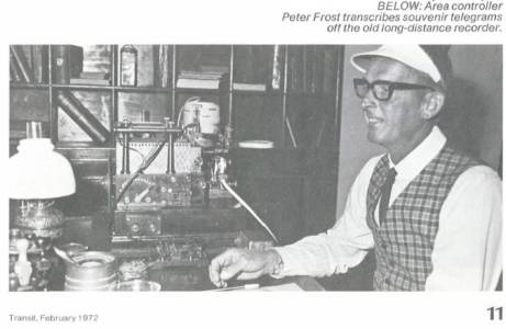 Peter Frost Area Controller Traffic Section circa 1972